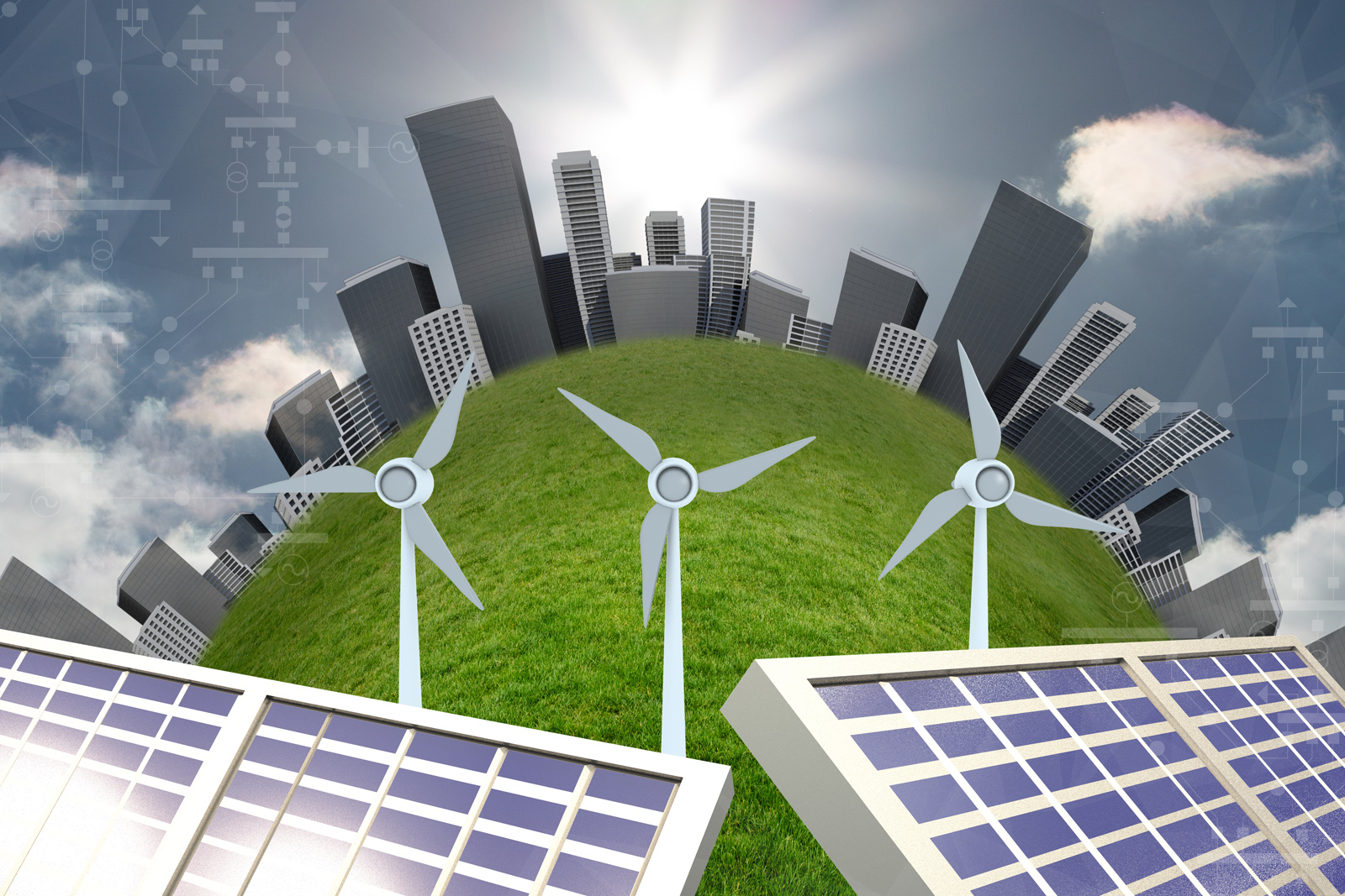 Förnybar energi från solceller och vindkraft ökar mest